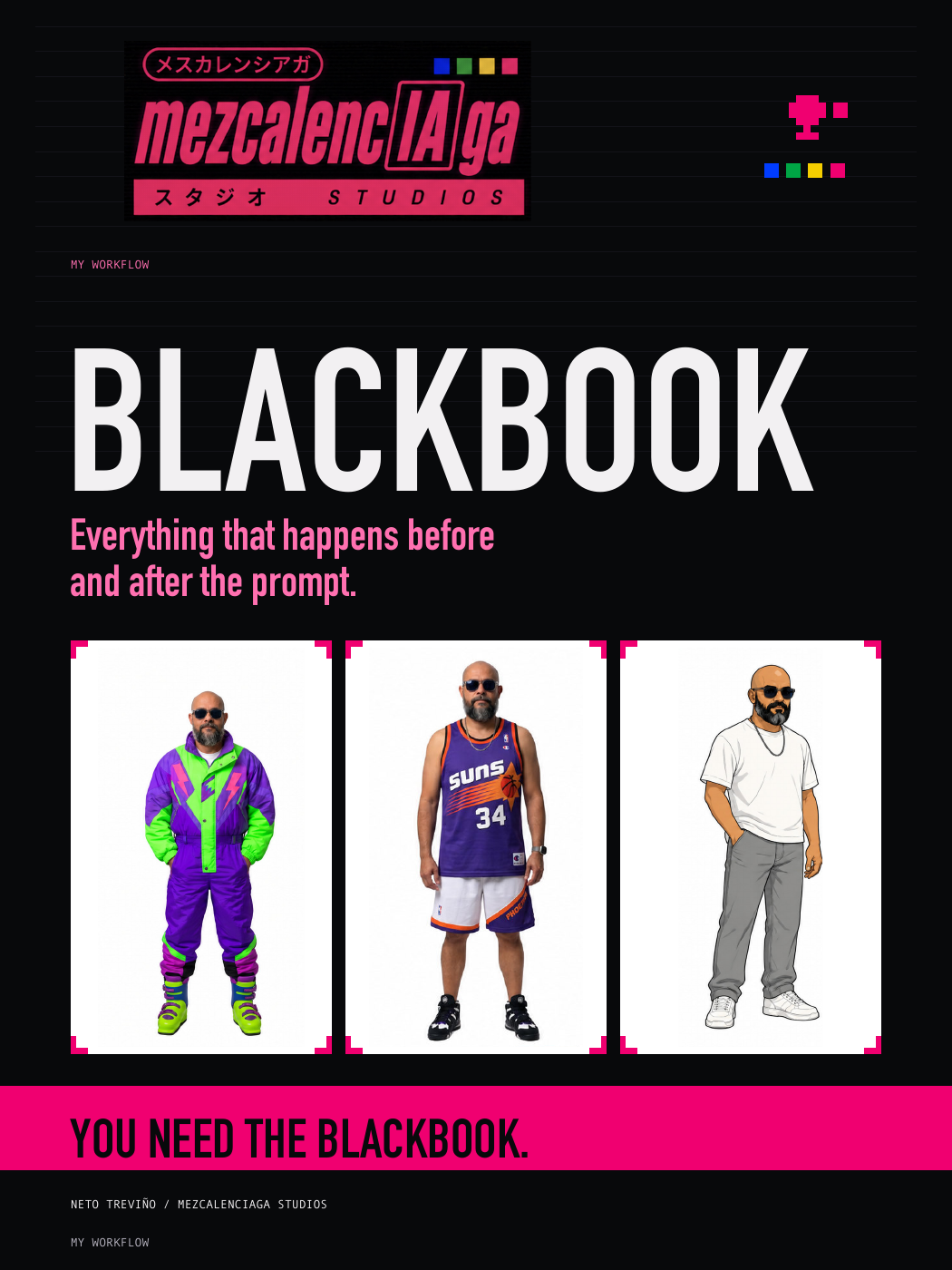 MEZCALENCIAGA BLACKBOOK cover, My workflow